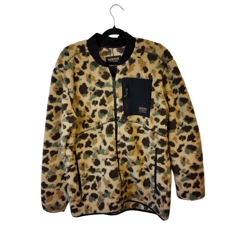 Burton Grove Sherpa Fleece Jacket in Camo Size M